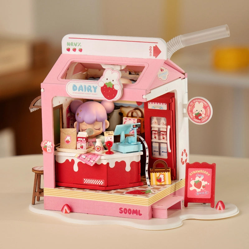 Rolife DIY Strawberry Milk Box DS034