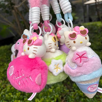 HELLO KITTY Summer Black Skin Series Plush Aroma Blind Box Keychain