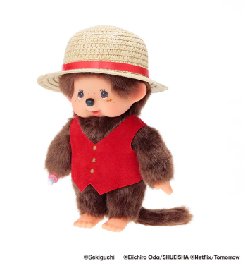 Japan Monchhichi × One Piece Plush Toy - Monchhichi-kun & Monkey D. Luffy