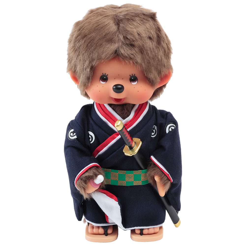 Monchhichi Samurai Kengo Boy Plush Doll Sword Kimono Kyugetsu IPM-15-Z