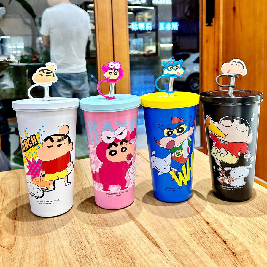 Crayon Shin-chan Large Capacity Straw Water Bottle