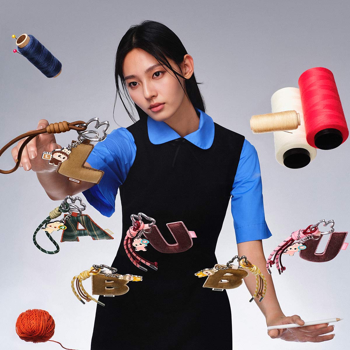 THE MONSTERS Pin for Love Series- Letter Pendant Blind Box (A-M)