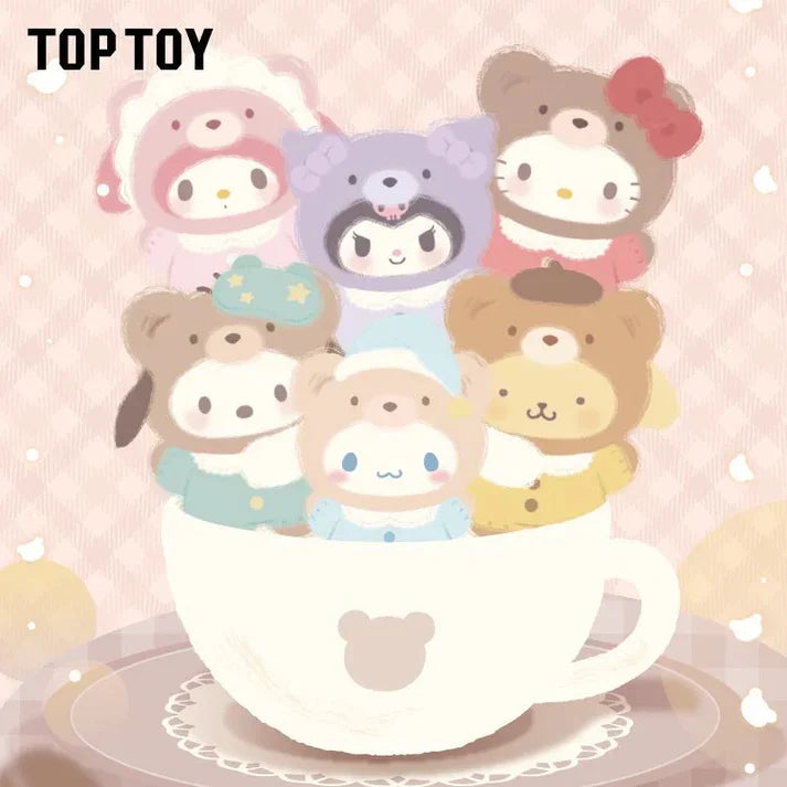 Sanrio Latte Baby Series Vinyl Face Plush Keychain Blind Box