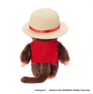 Japan Monchhichi × One Piece Plush Toy - Monchhichi-kun & Monkey D. Luffy