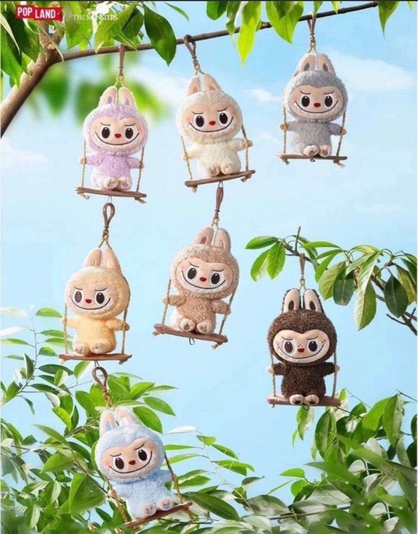 THE MONSTERS Labubu - Timber Workshop Playing on the Swing Plush