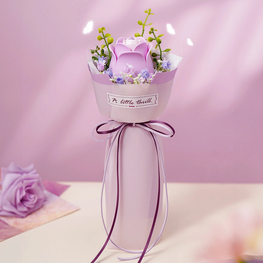 ROKR DIY Bouquet 3D Puzzle - Purple Rose AF021