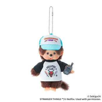 Sekiguchi Monchhichi × Stranger Things Plush doll Keychain HELLFIRE CLUB