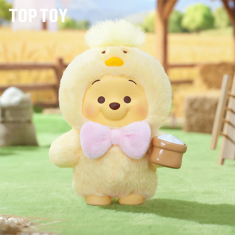Disney Winnie the Pooh Happy Farm Series Figure Plush Keychain Blind Box
