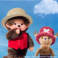 Japan Monchhichi × One Piece Plush Toy - Monchhichi-kun & Monkey D. Luffy