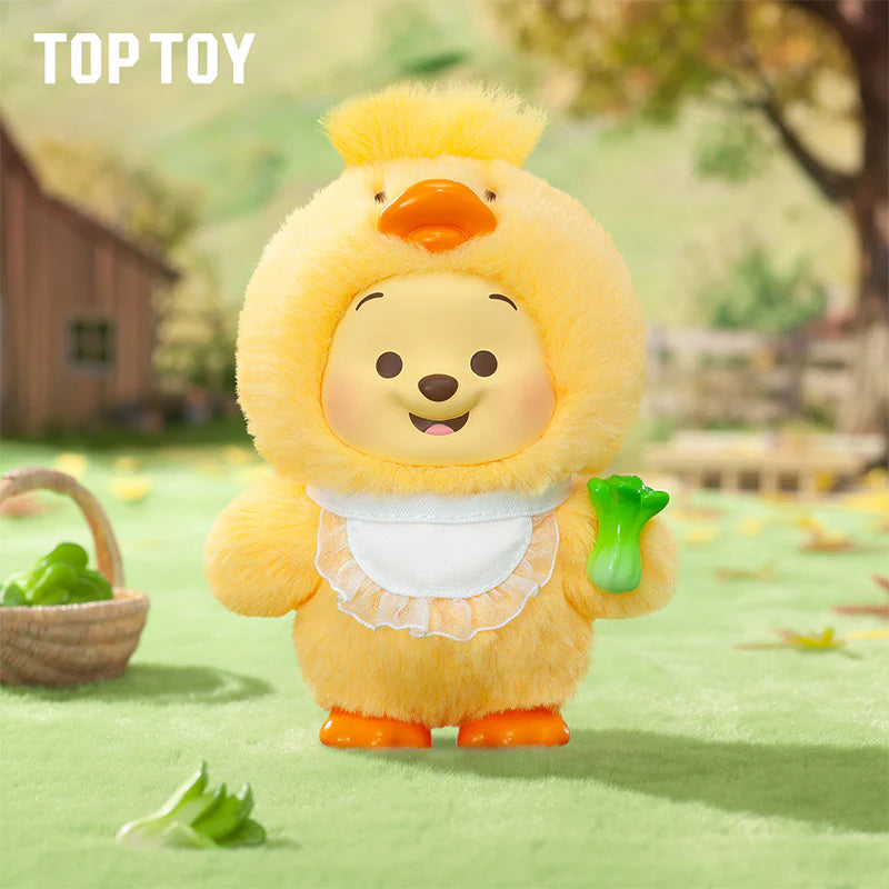 Disney Winnie the Pooh Happy Farm Series Figure Plush Keychain Blind Box