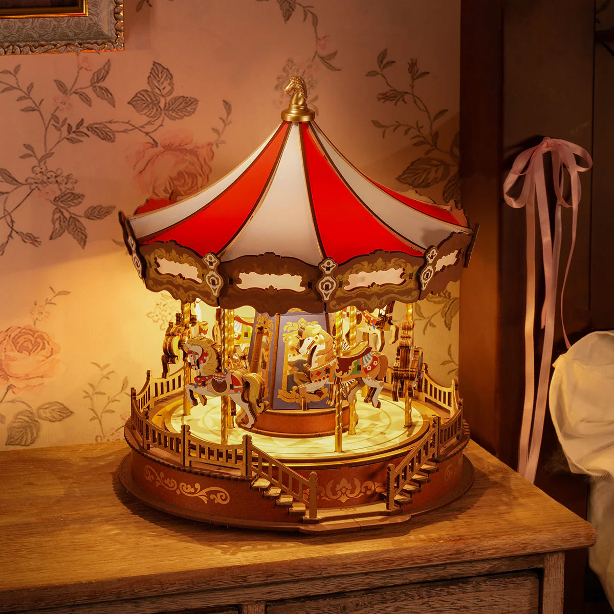 Rolife Classic Carousel 3D Wooden Puzzle AMC01