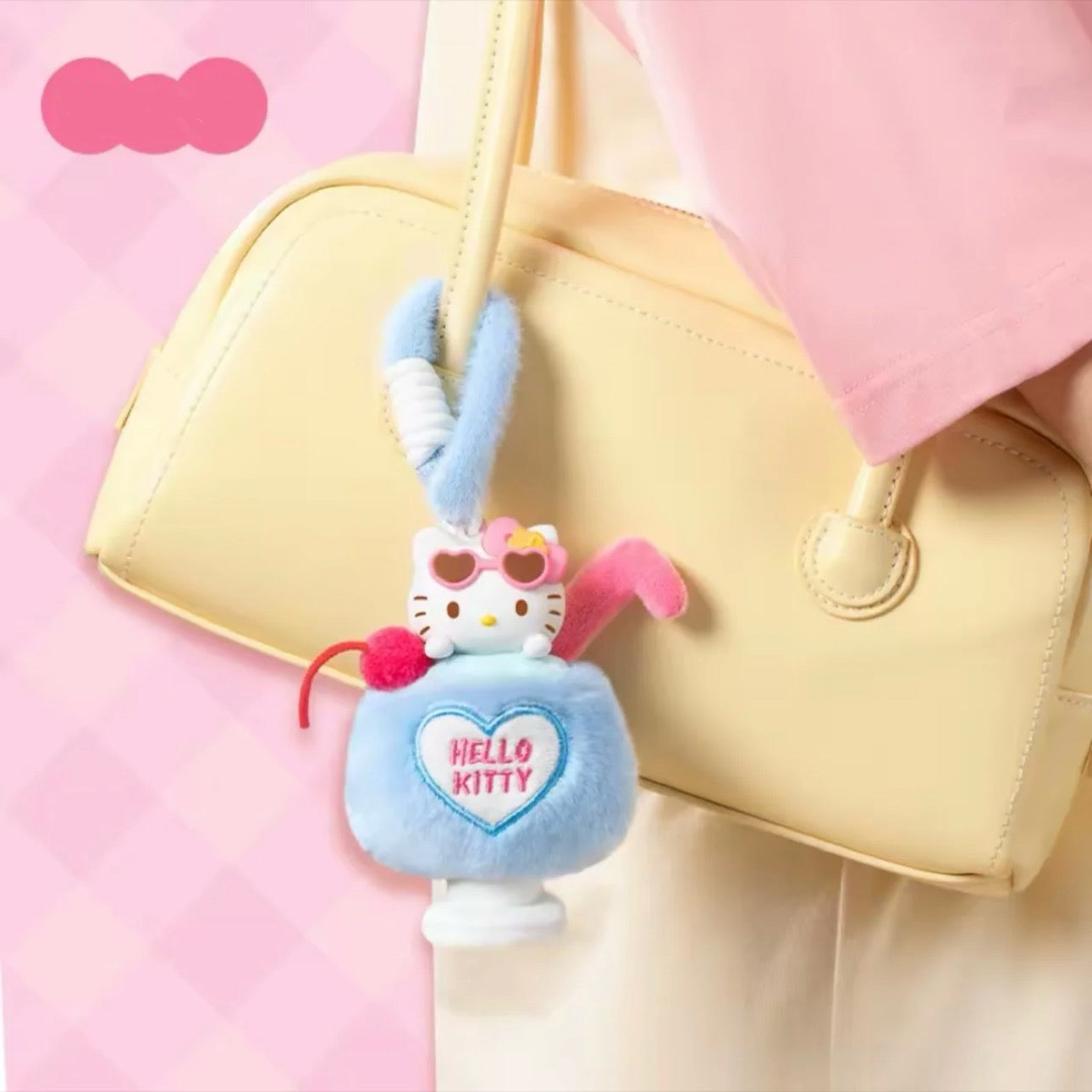 HELLO KITTY Summer Black Skin Series Plush Aroma Blind Box Keychain