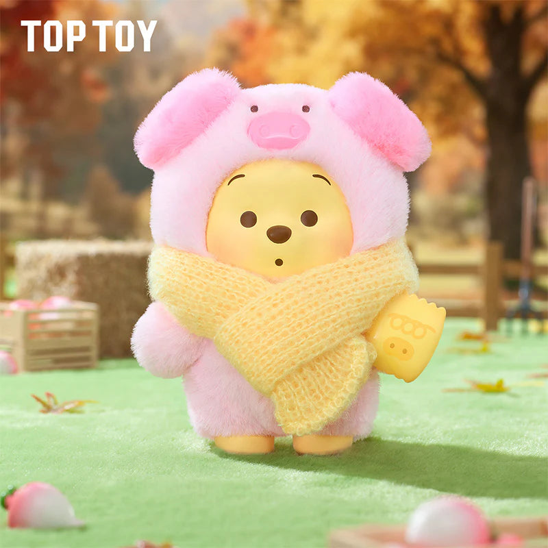 Disney Winnie the Pooh Happy Farm Series Figure Plush Keychain Blind Box