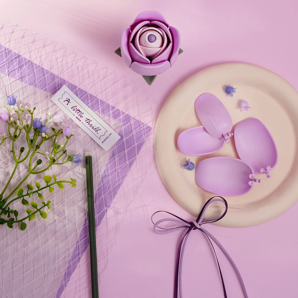 ROKR DIY Bouquet 3D Puzzle - Purple Rose AF021