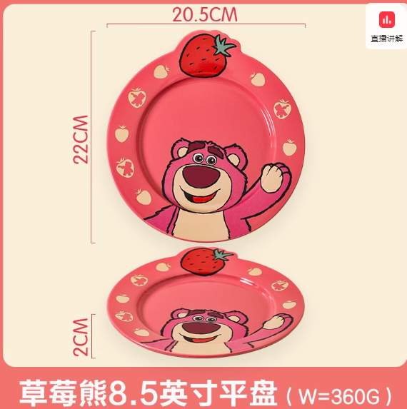 Disney Pixar – Lotso Ceramic Plate (8 inch / 20.5 cm)