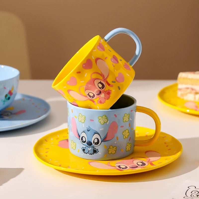 Kawashimaya Disney Stitch Ceramic Mug – 330 ML Blue Color