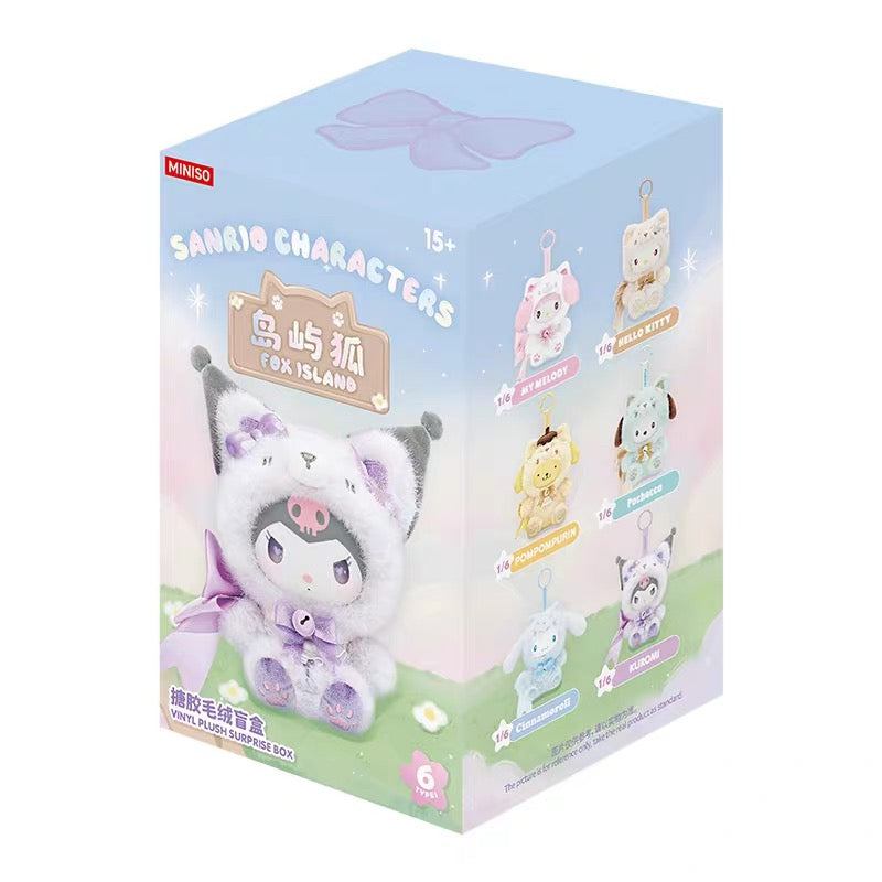 Sanrio Island Fox Series – Plush Keychain Blind Box | Mystery Collectible Bag Charm
