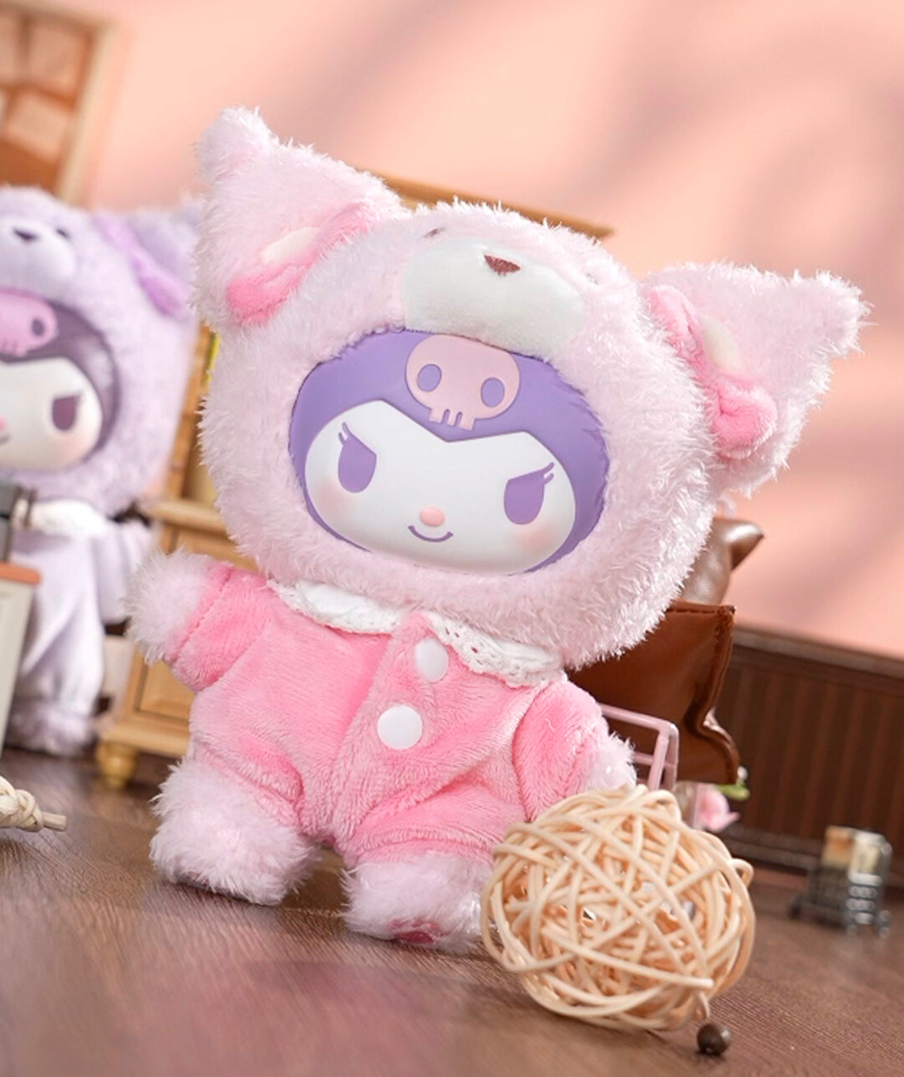 Sanrio Kuromi Peachy MyMelody Soft Vinyl  Plush Keychain