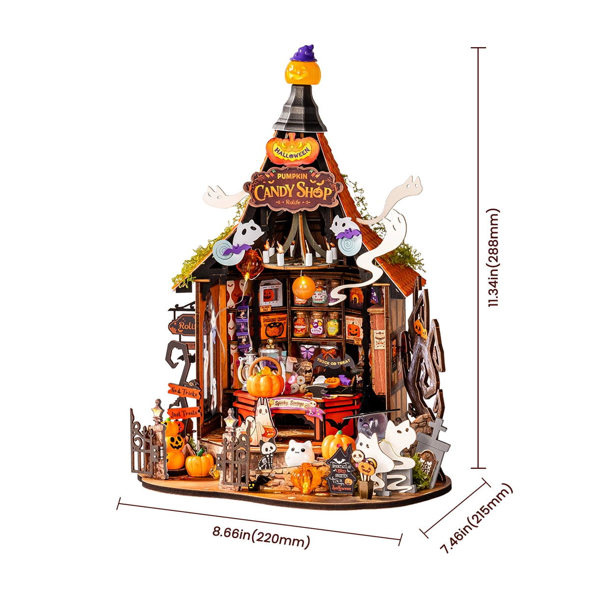 Rolife Haunted Candy House DIY Miniature House Kit DG186