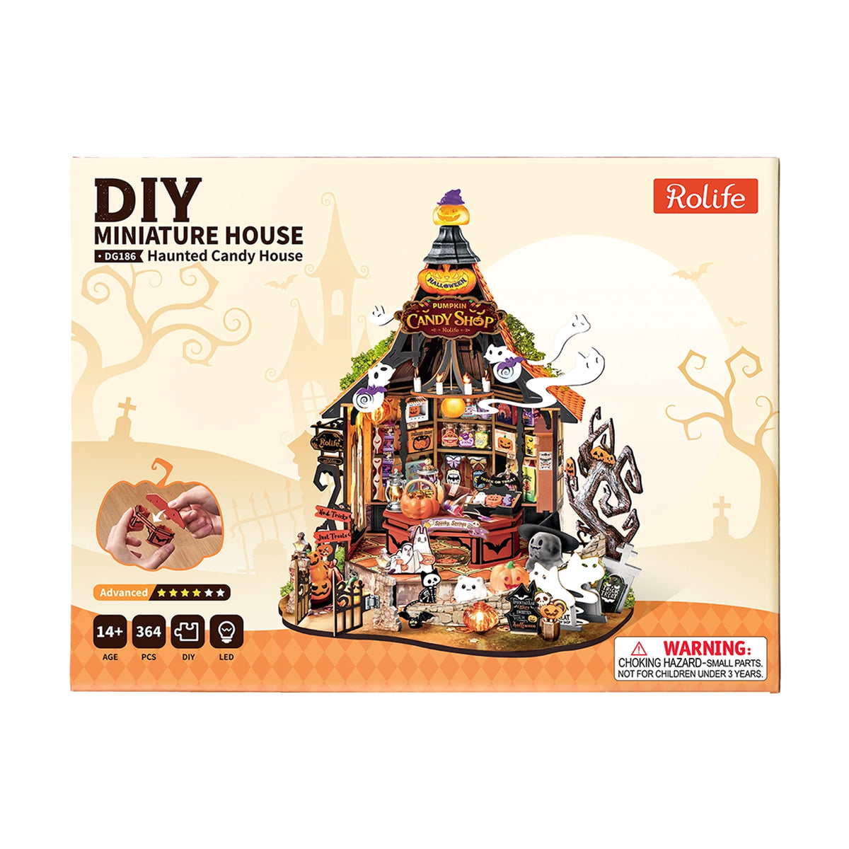 Rolife Haunted Candy House DIY Miniature House Kit DG186