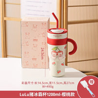 Kawashimaya – Lulu the Piggy Cherry-Red Insulated Tumbler