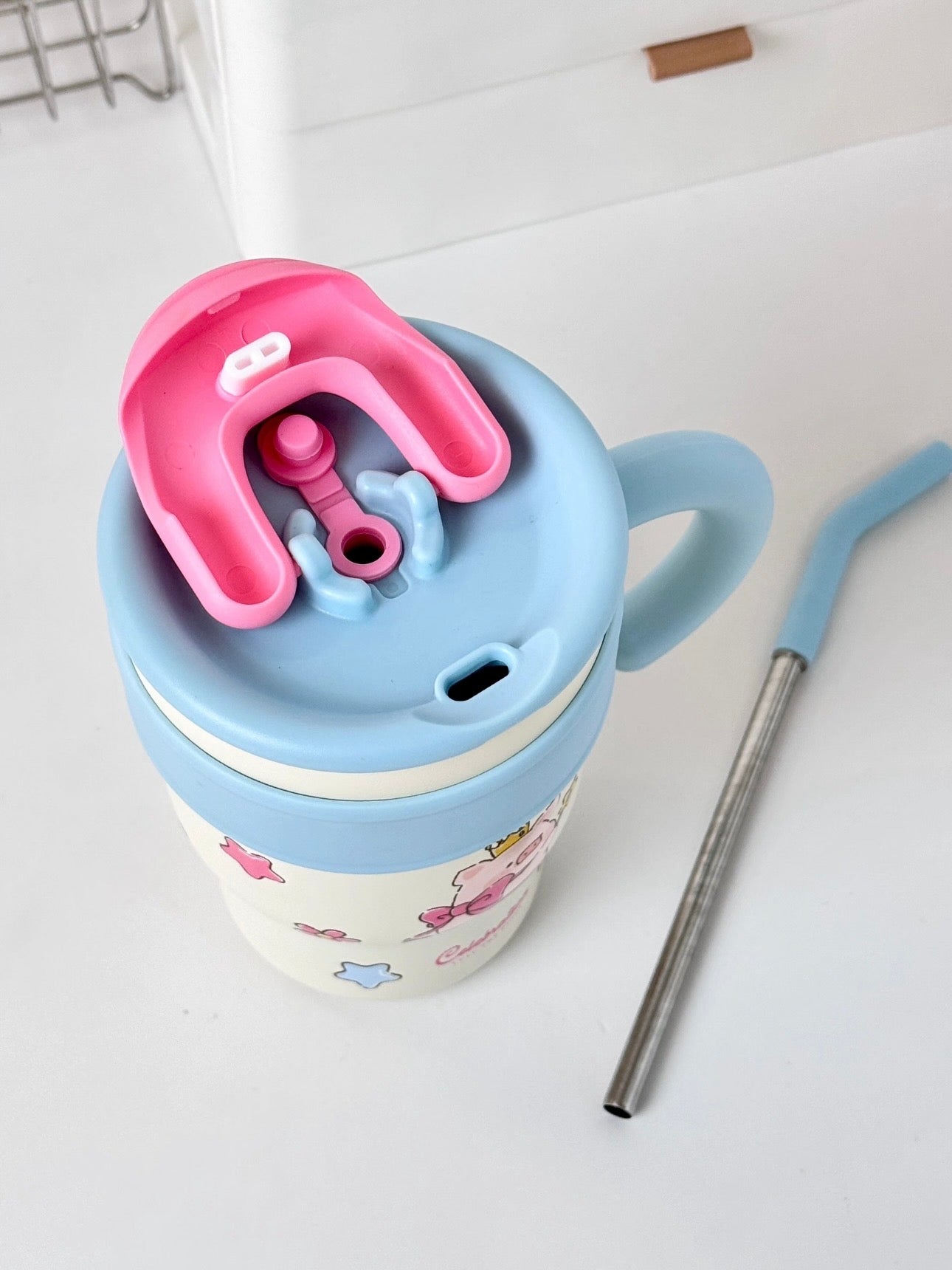 Kawashimaya – Lulu the Piggy Princess Insulated Tumbler (Princess Blue)