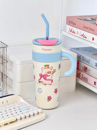Kawashimaya – Lulu the Piggy Princess Insulated Tumbler (Princess Blue)