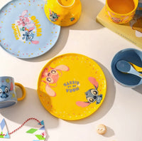 Kawashimaya × Disney – Stitch Ceramic Plate - Yellow Color