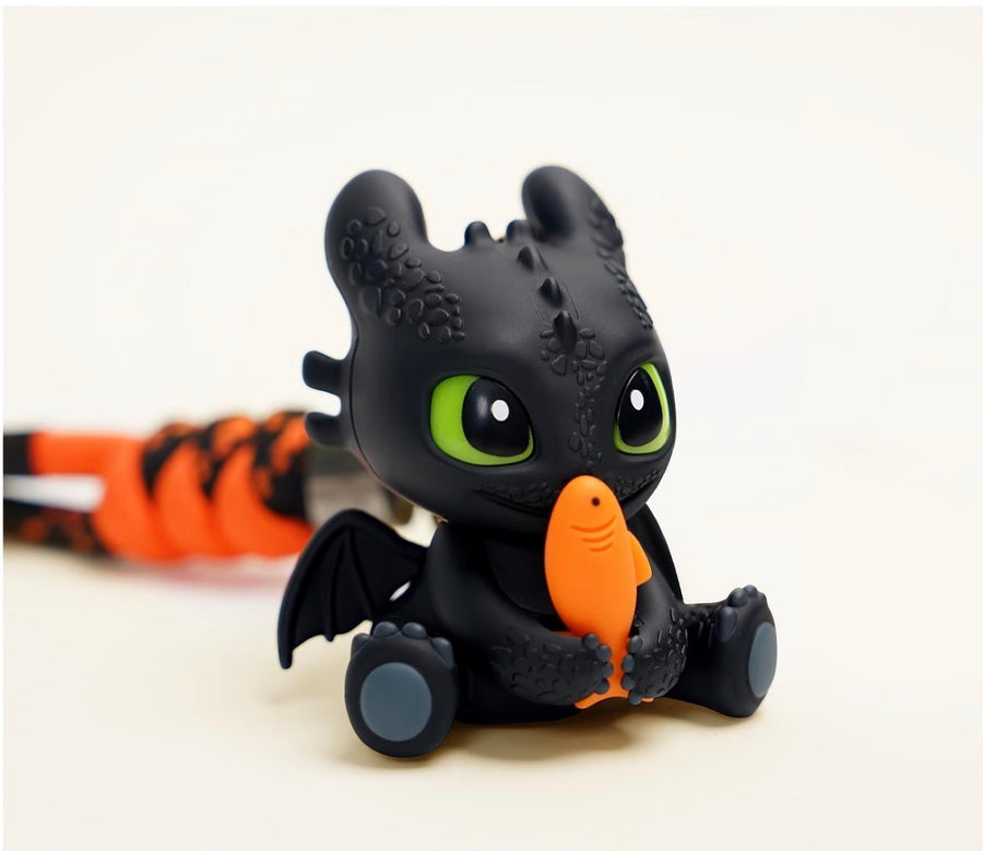 Toothless Eating Fish Keychain