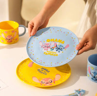 Kawashimaya × Disney – Stitch Ceramic Plate - Yellow Color