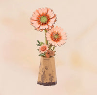 Wooden Bloom Craft - Light Orange Gerbera Daisy