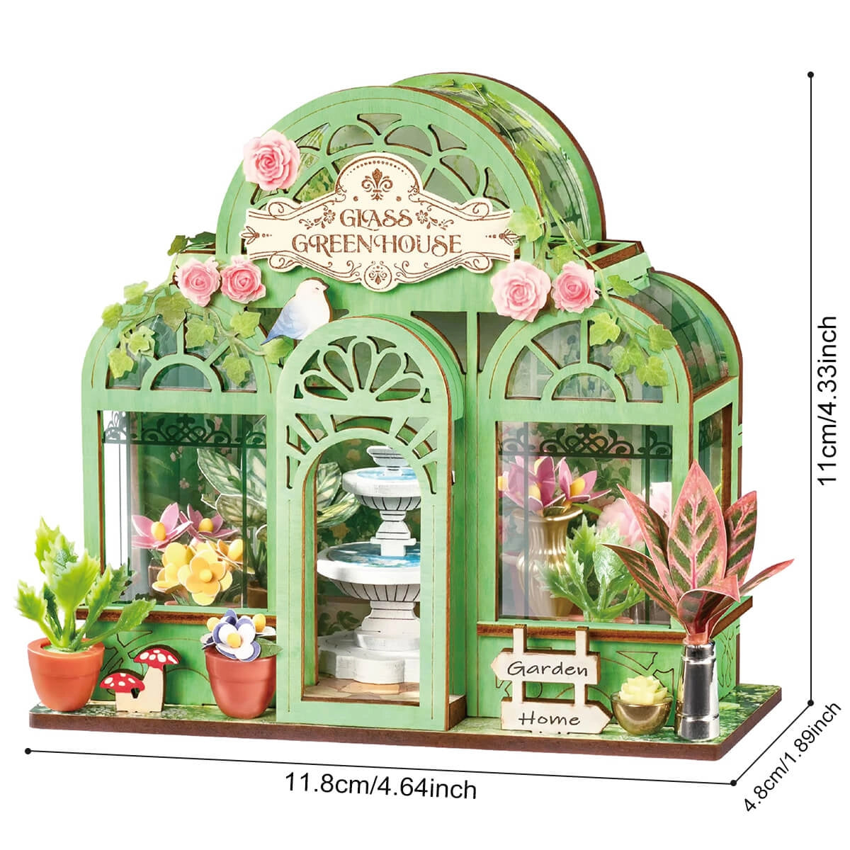 Rolife Green Fountain Garden DIY Miniature House Kit DS049
