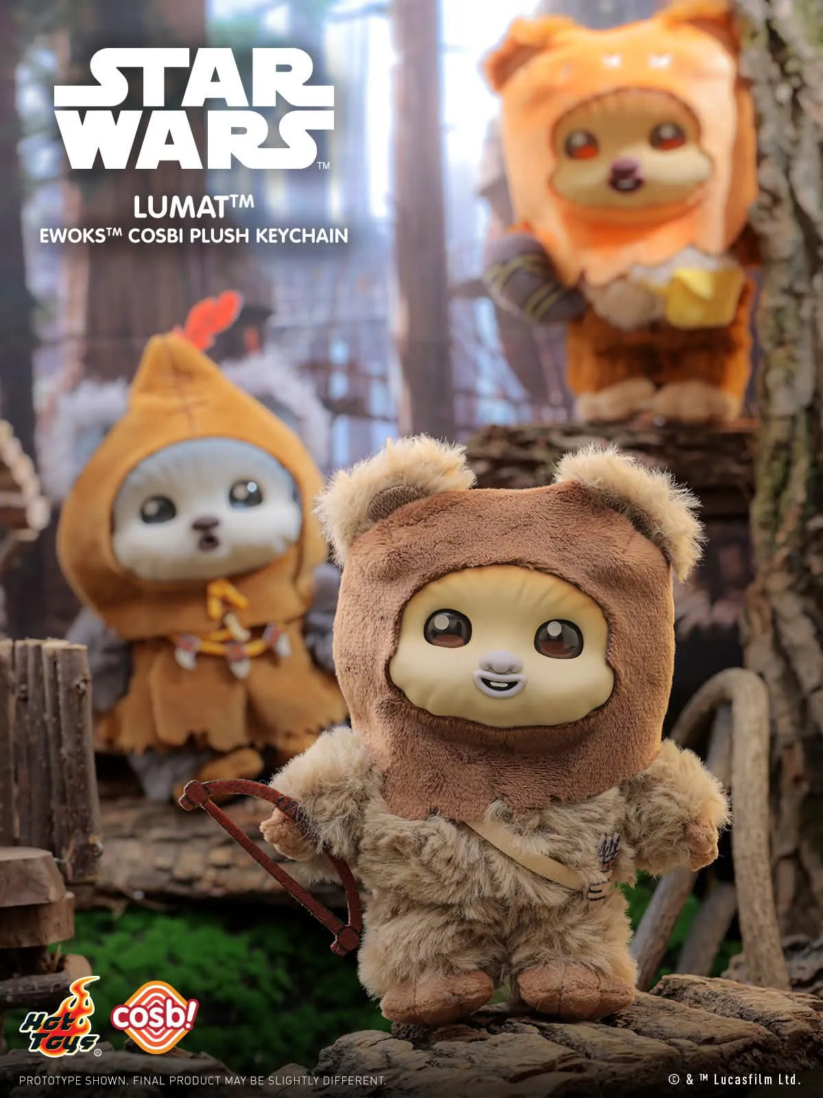 Star Wars Ewoks Cosbi Plush Keychain Collection Series 2