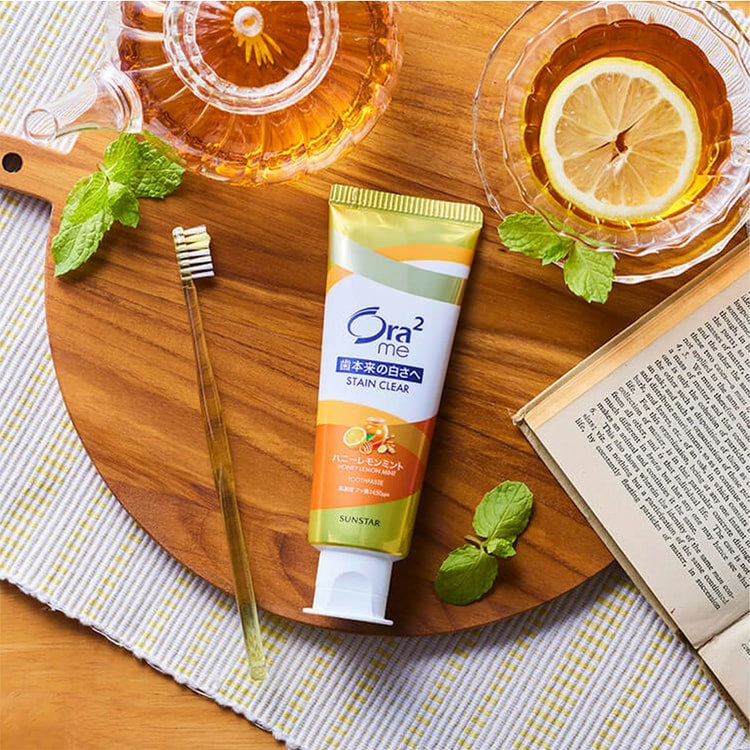 Ora2 Stain Remover Toothpaste, Honey Lemon Mint Flavor 130g