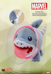 Jeff the Land Shark Cosbi Plush Keychain X Marvel
