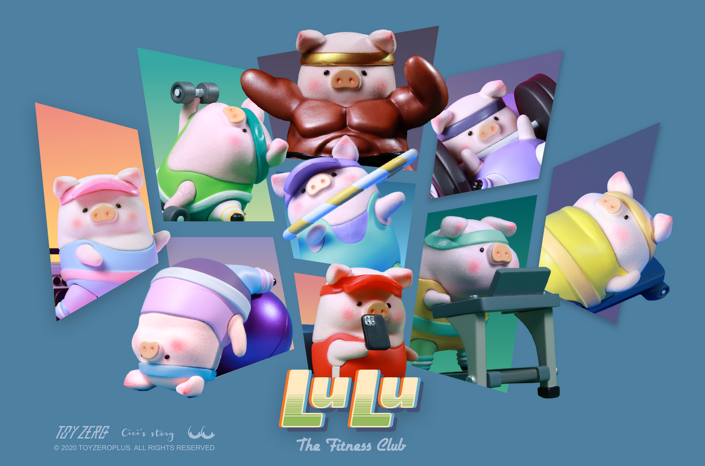 Lulu The Piggy Blind Box Figures - Fitness Club Series Blind Boxes
