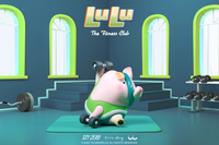 Lulu The Piggy Blind Box Figures - Fitness Club Series Blind Boxes