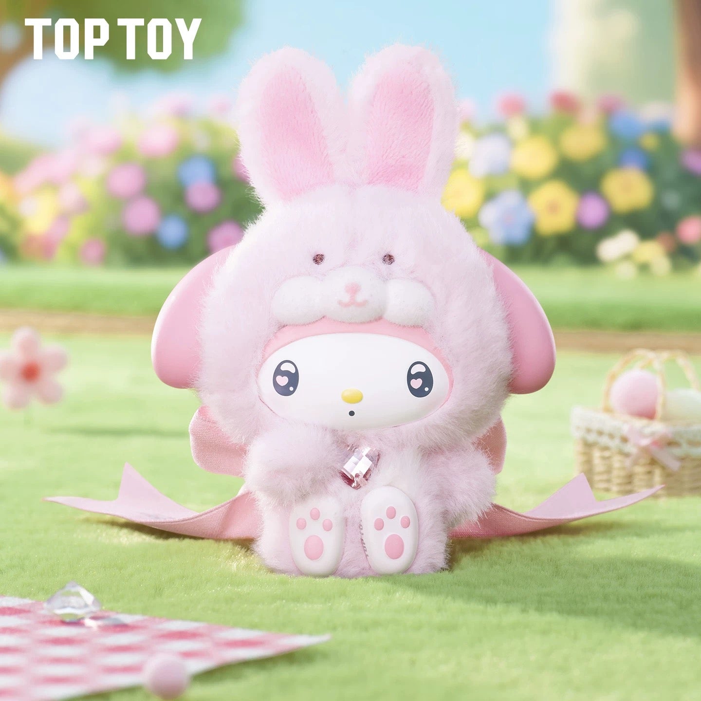 Top Toy Sanrio Family Diamond Bunny Series Figurine Blind Box