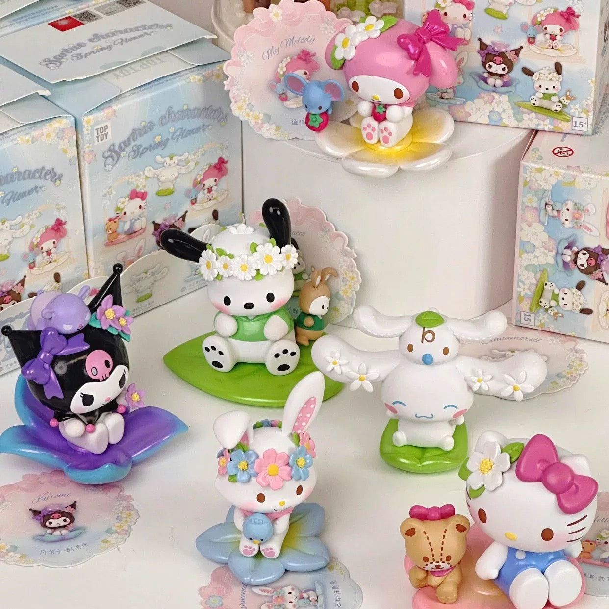 Sanrio Characters Spring Flower Series Figures Blind Box