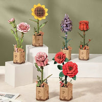 Wooden Bloom Craft - Light Orange Gerbera Daisy