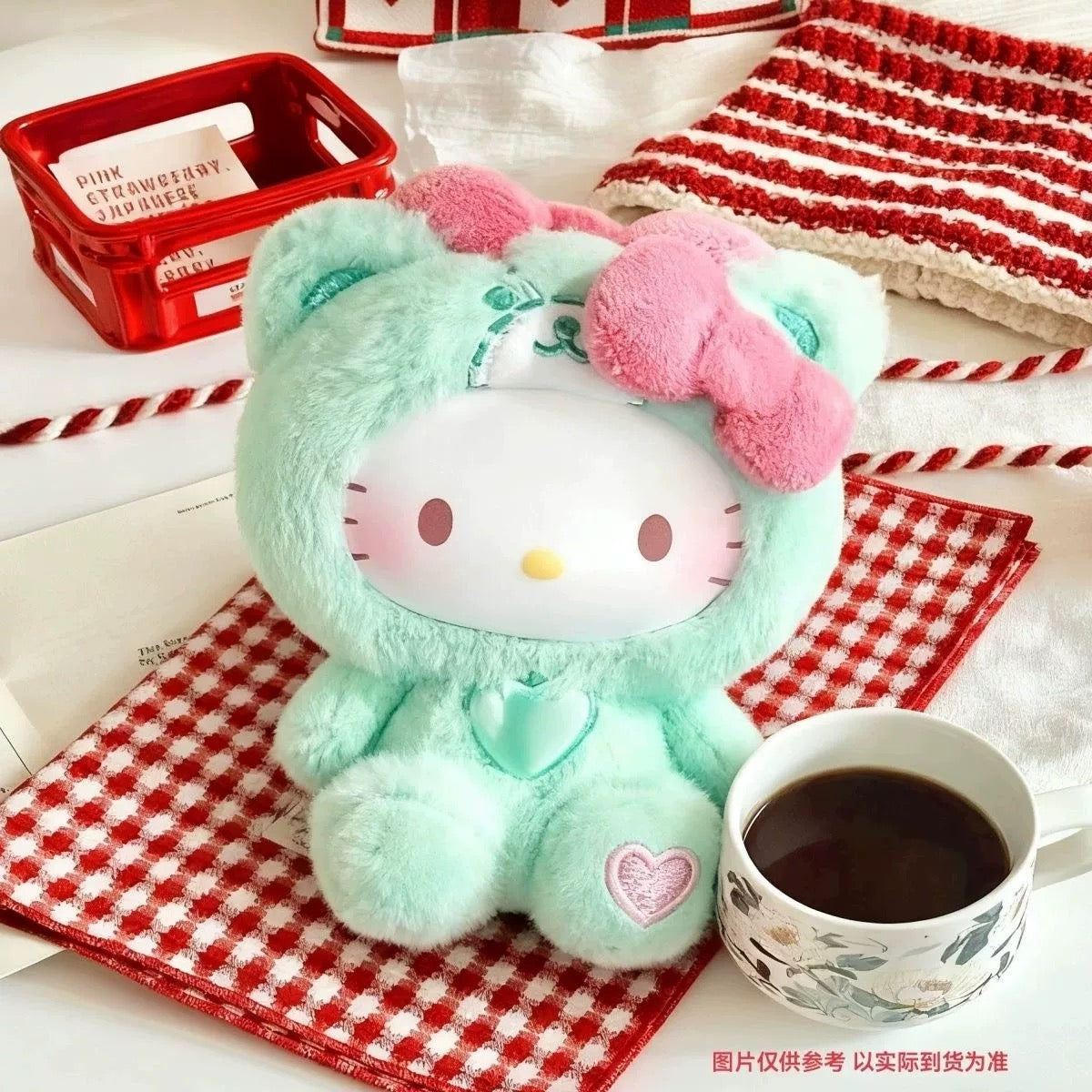 TOP TOY Hello Kitty Teddy Pajamas Plush Pendant Blind Box Taro Pajamas New