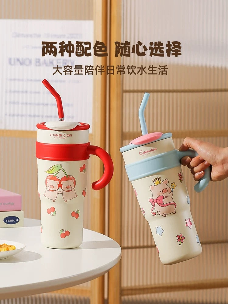 Kawashimaya – Lulu the Piggy Princess Insulated Tumbler (Princess Blue)