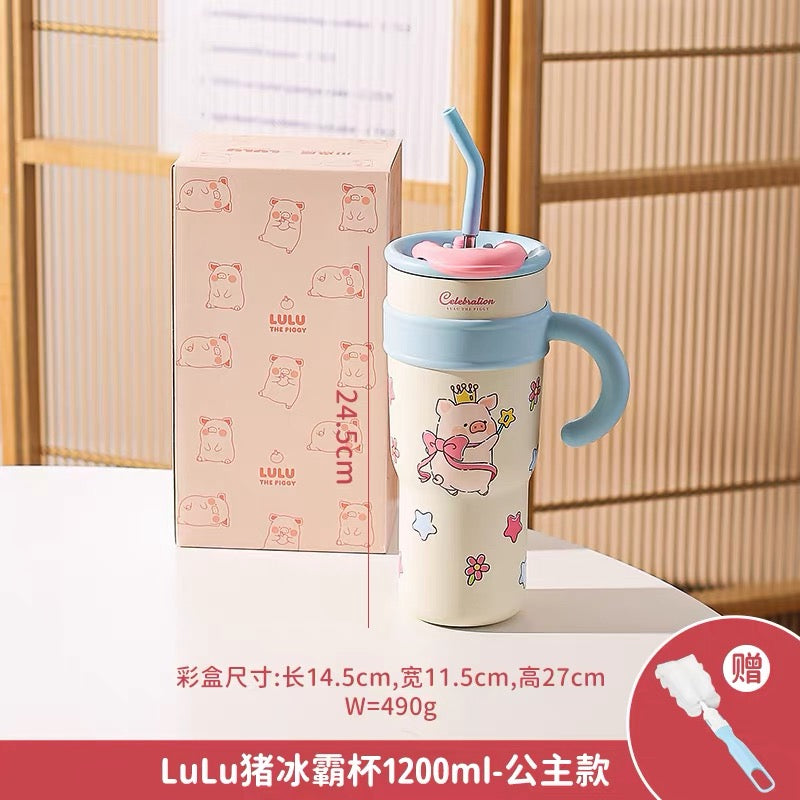 Kawashimaya – Lulu the Piggy Princess Insulated Tumbler (Princess Blue)