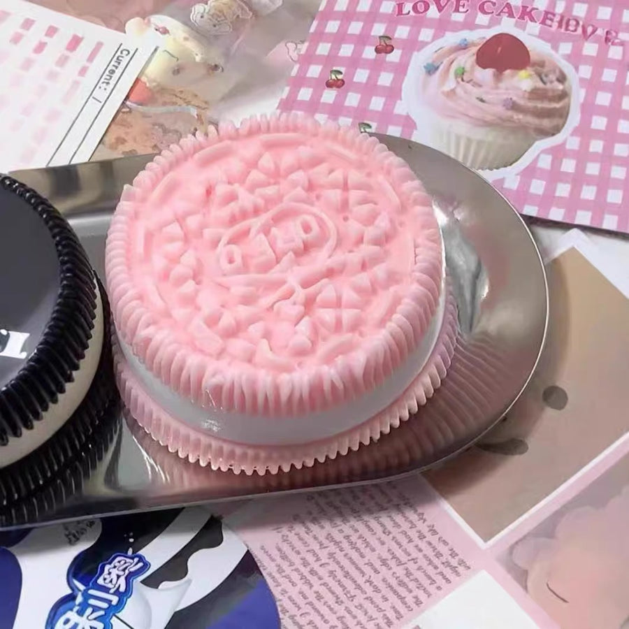 Giant Pink Oreo Taba Squishy