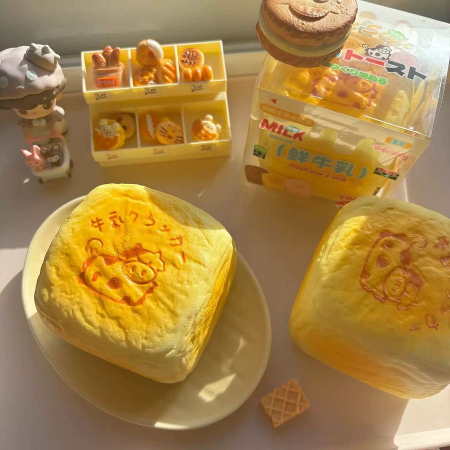Square Cow Toast Squishy