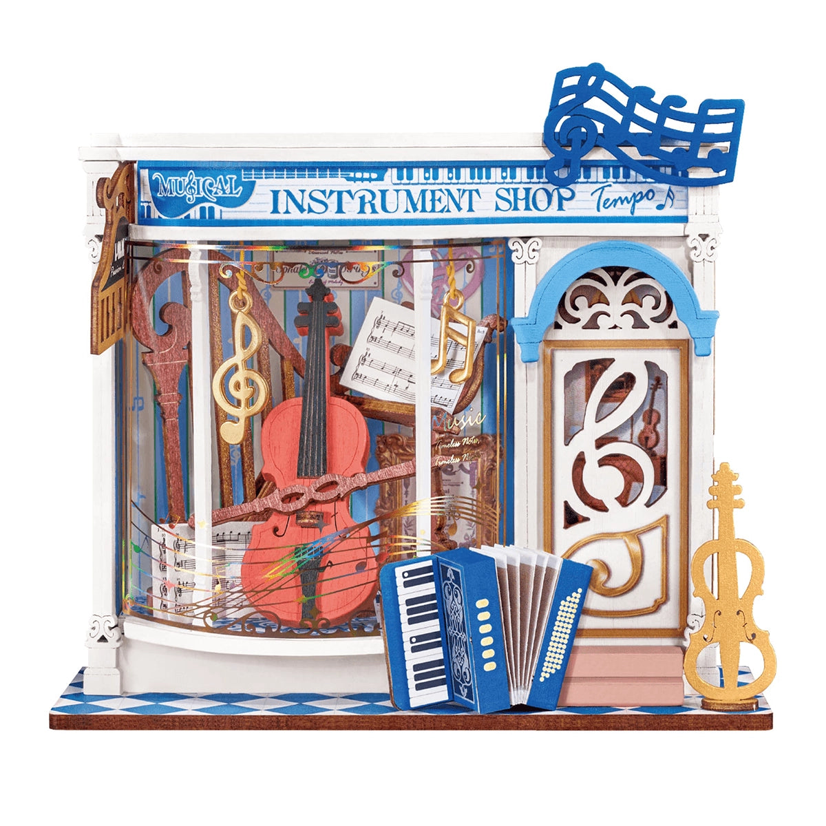 Rolife Melody Instrument Shop DIY Miniature House Kit DS047