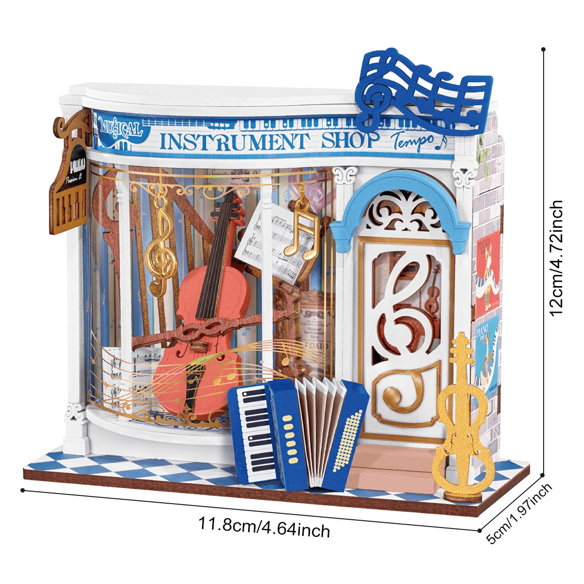 Rolife Melody Instrument Shop DIY Miniature House Kit DS047