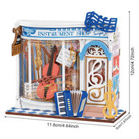 Rolife Melody Instrument Shop DIY Miniature House Kit DS047