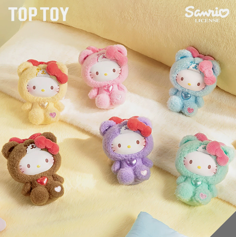 TOP TOY Hello Kitty Teddy Pajamas Plush Pendant Blind Box Taro Pajamas New