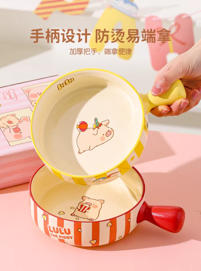 lulu the piggy ceramic baking bowl